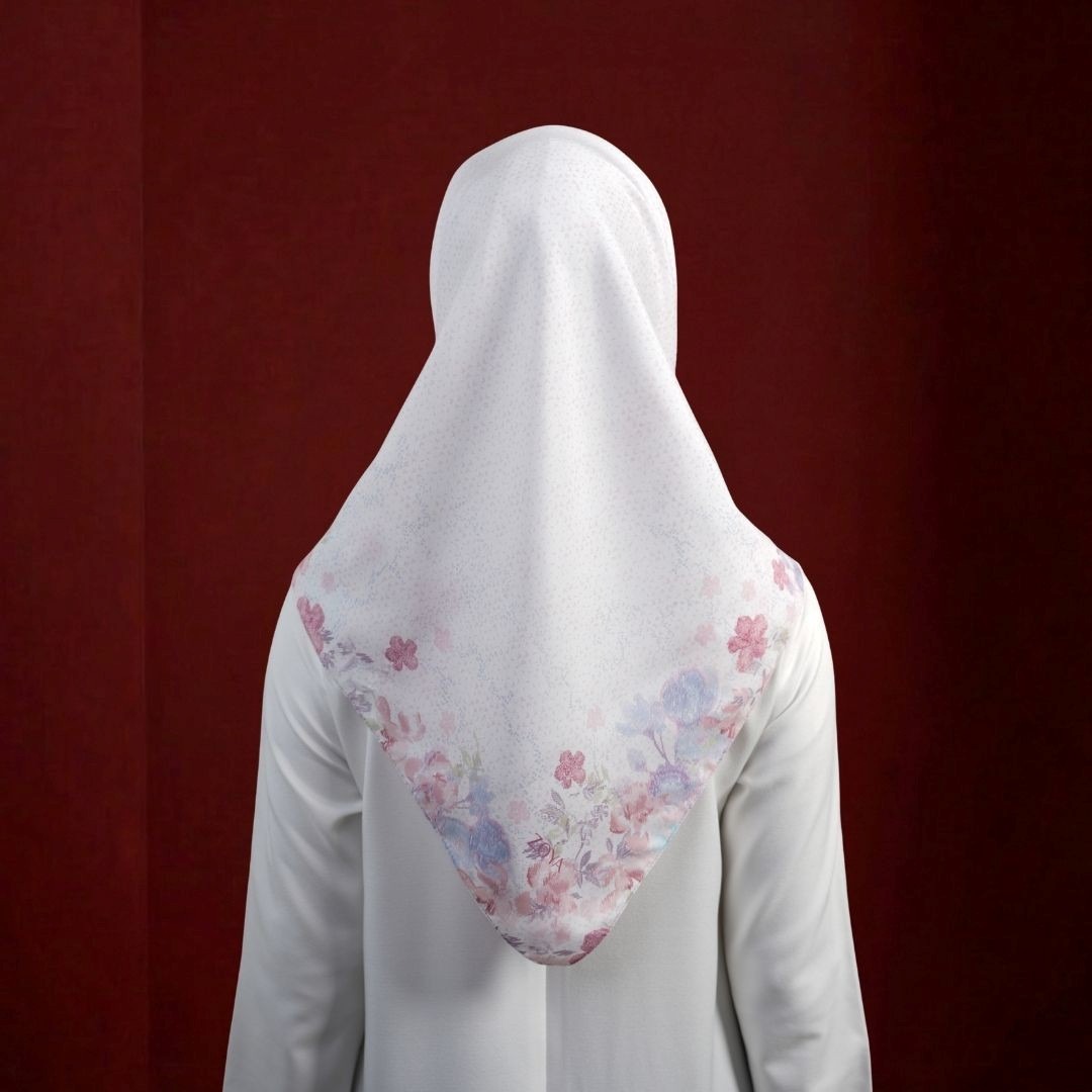 Zoya - Kireina Print Scarf - Kerudung Hijab Segiempat Motif - Pouch Ziplock