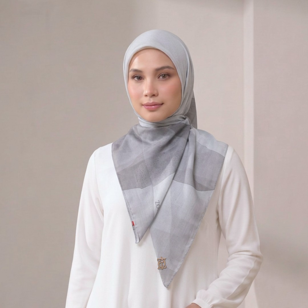 Zoya - Leya Haze Scarf - Kerudung Hijab Segi Empat Motif Premium - Box