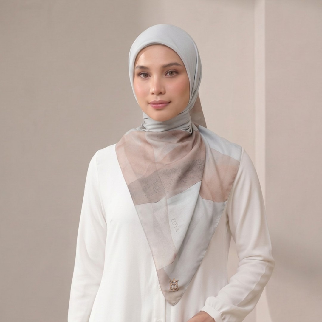 Zoya - Leya Haze Scarf - Kerudung Hijab Segi Empat Motif Premium - Box
