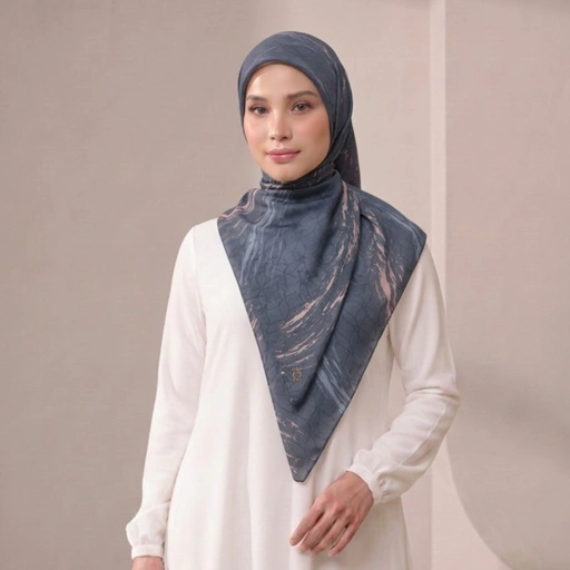 Image of Zoya - Linara Painting Scarf - Kerudung Hijab Segiempat Motif - Pouch Ziplock