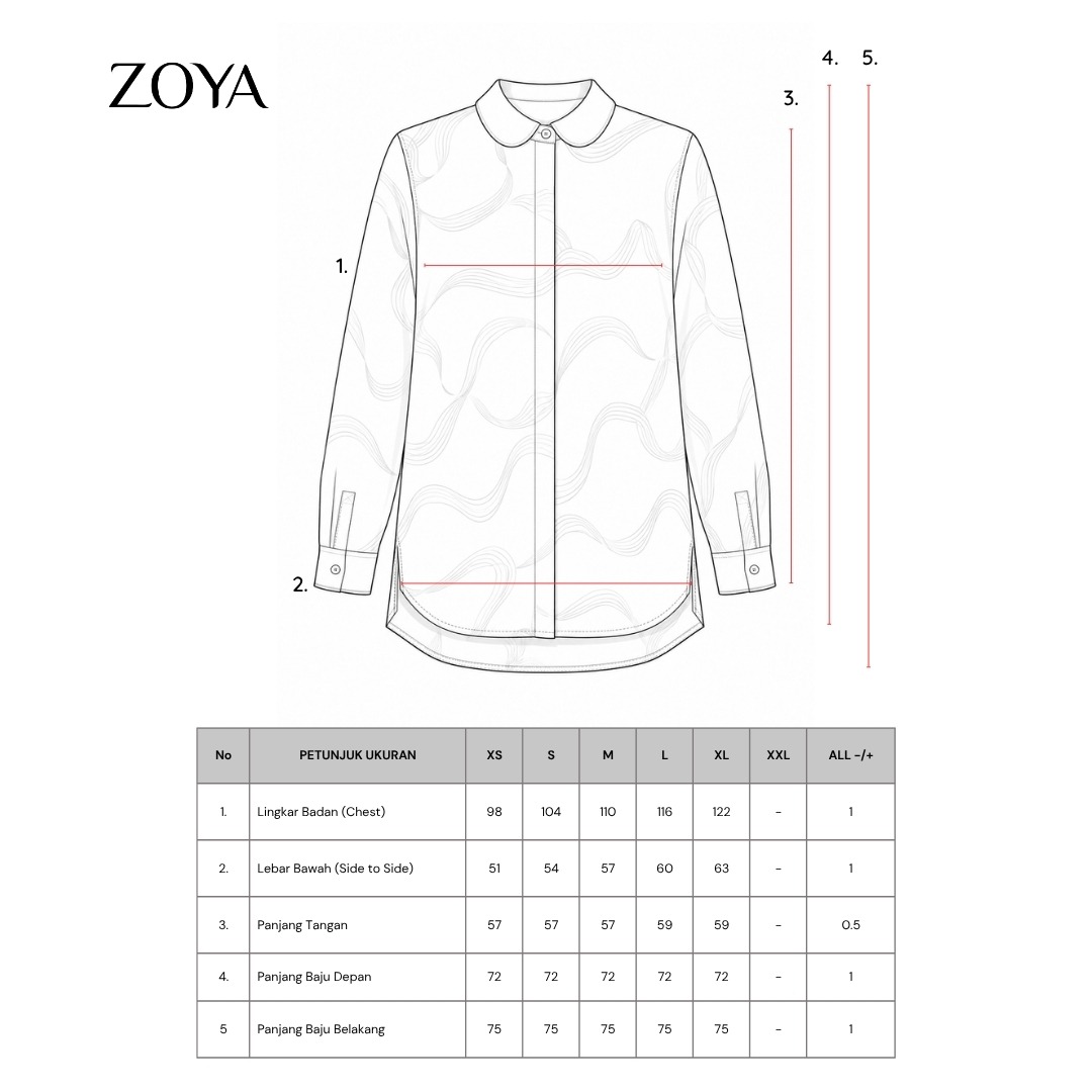 Zoya Loose Fit Print LFP-Z01 Shirt - Blouse - Bahan Poly Flowy