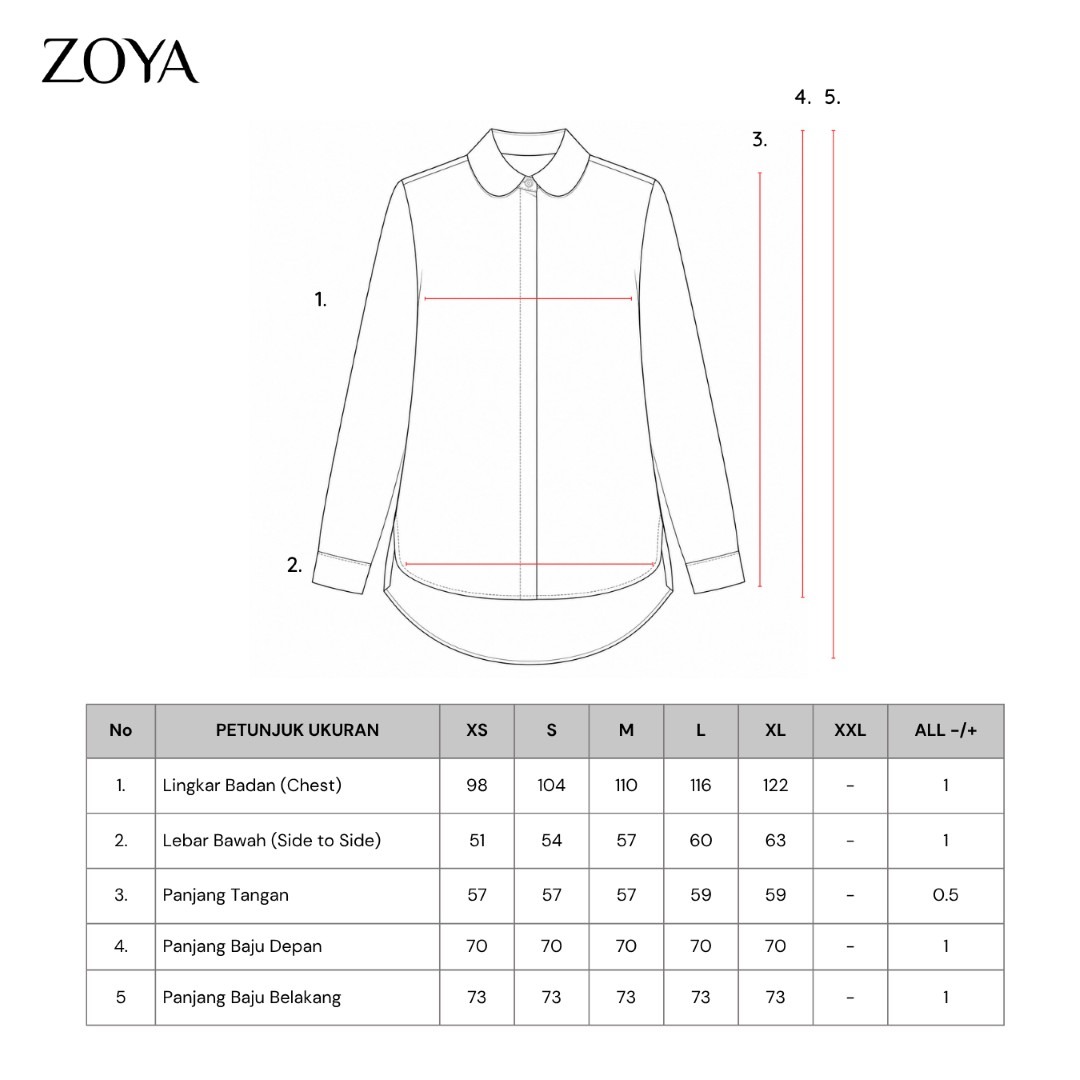 Zoya Loose Fit Print LFP-Z02 Shirt - Blouse - Bahan Poly Flowy
