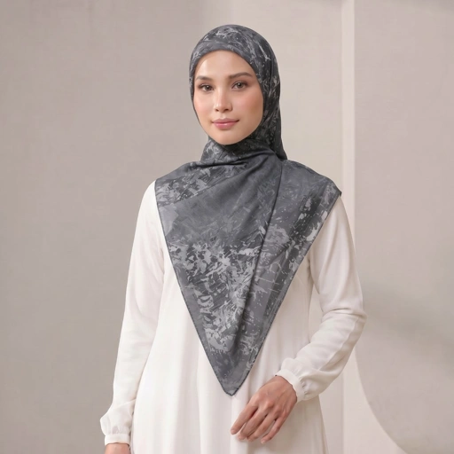 Image of Zoya - Lune Splatter Print Scarf - Kerudung Hijab Segiempat Motif - Bahan Tasdia