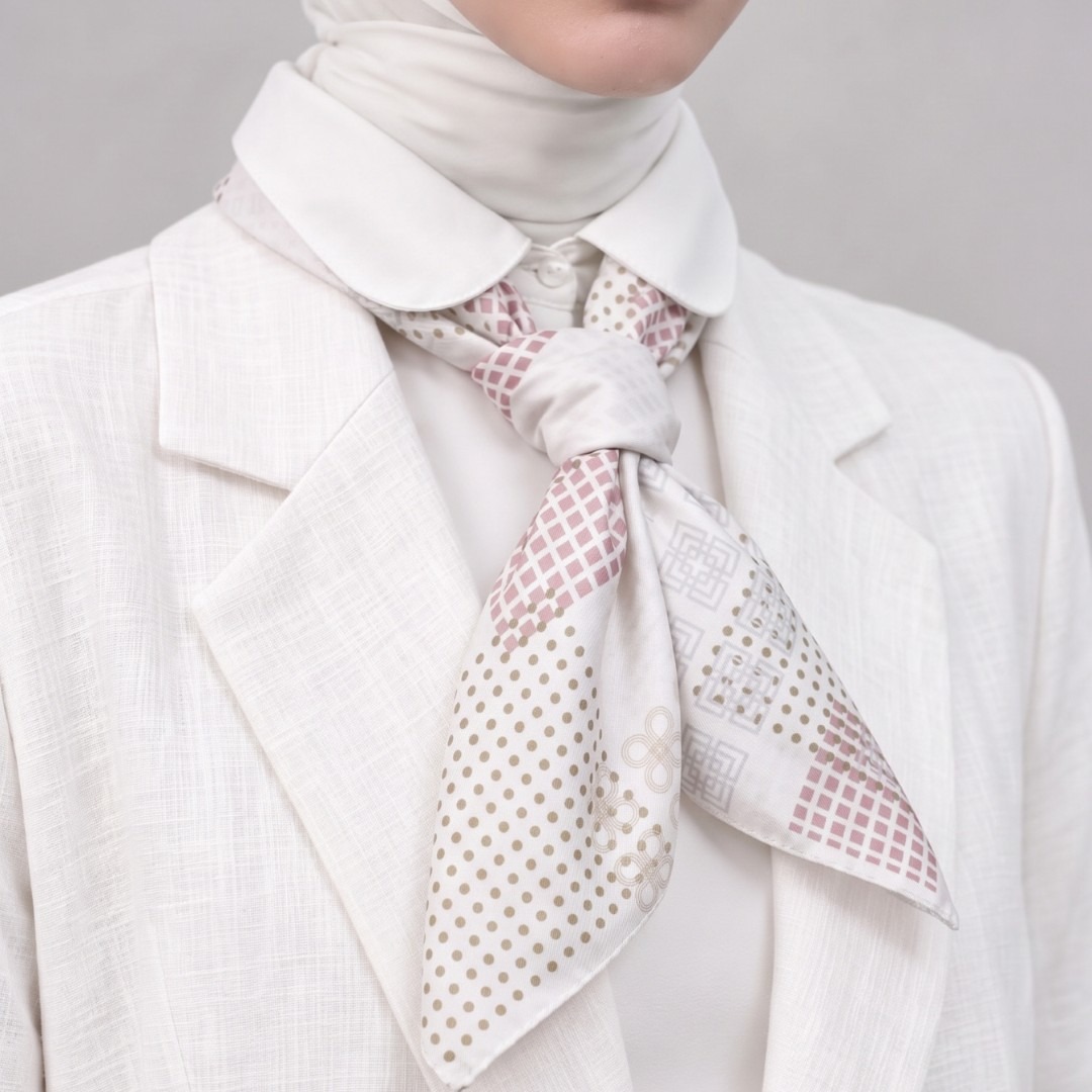 Zoya - Mini Syal - Mosaic Patch - Mini Scarf Motif Premium