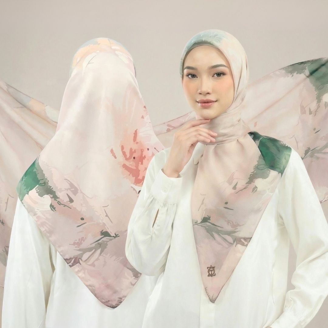 Zoya - Maiza Print Scarf - Kerudung Hijab Segiempat Motif Premium - Box