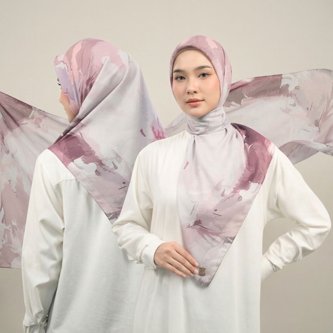 Zoya - Maiza Print Scarf - Kerudung Hijab Segiempat Motif Premium - Box
