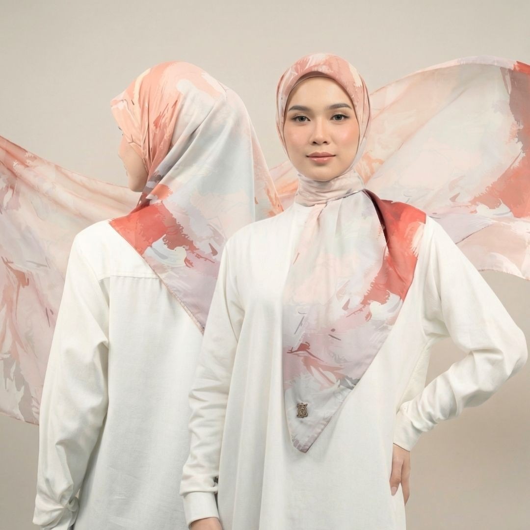 Zoya - Maiza Print Scarf - Kerudung Hijab Segiempat Motif Premium - Box