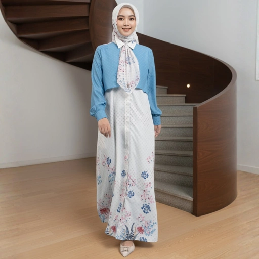 Image of Zoya Marienka Dress - Gamis Muslim Wanita Wudhu Friendly - Bahan Poly Airflow