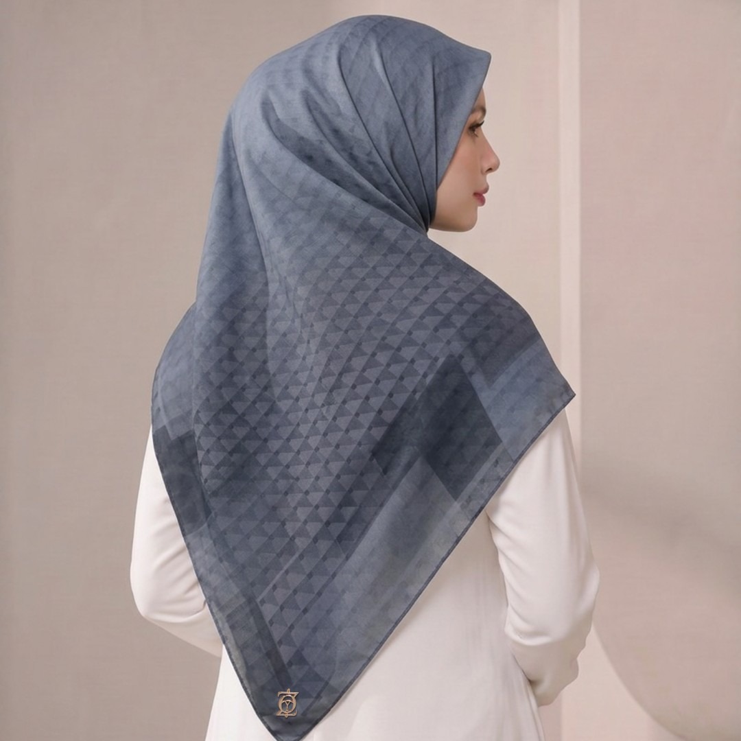 Zoya - Naya Structure Scarf - Kerudung Hijab Segiempat Motif - Pouch Ziplock