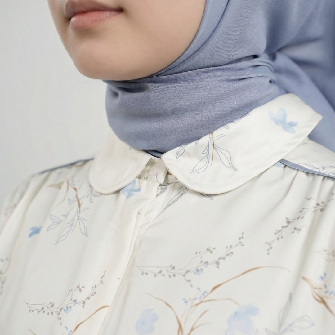 Zoya Nayma Midi Dress - Tunik Wanita Wudhu Busui Friendly - Bahan Premium Sateen