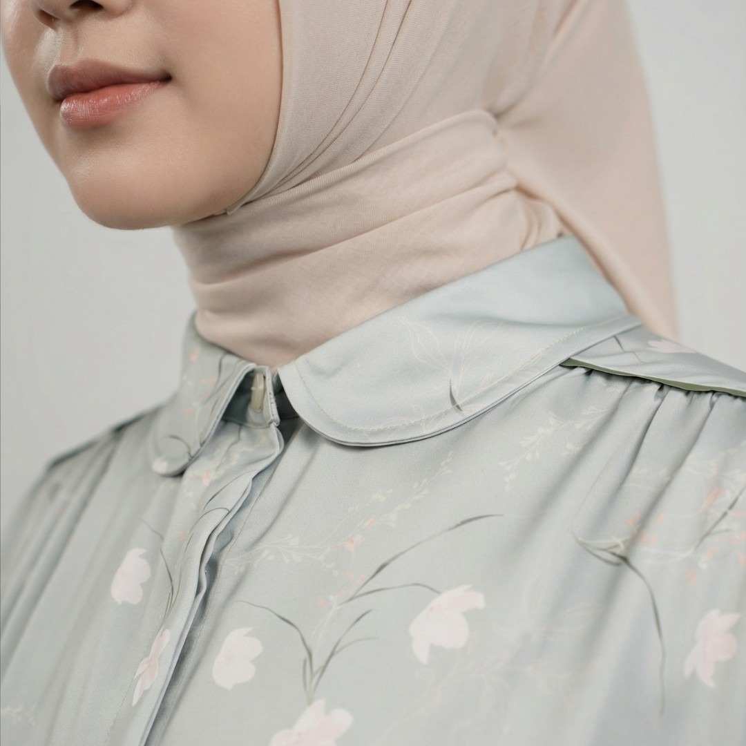 Zoya Nayma Midi Dress - Tunik Wanita Wudhu Busui Friendly - Bahan Premium Sateen