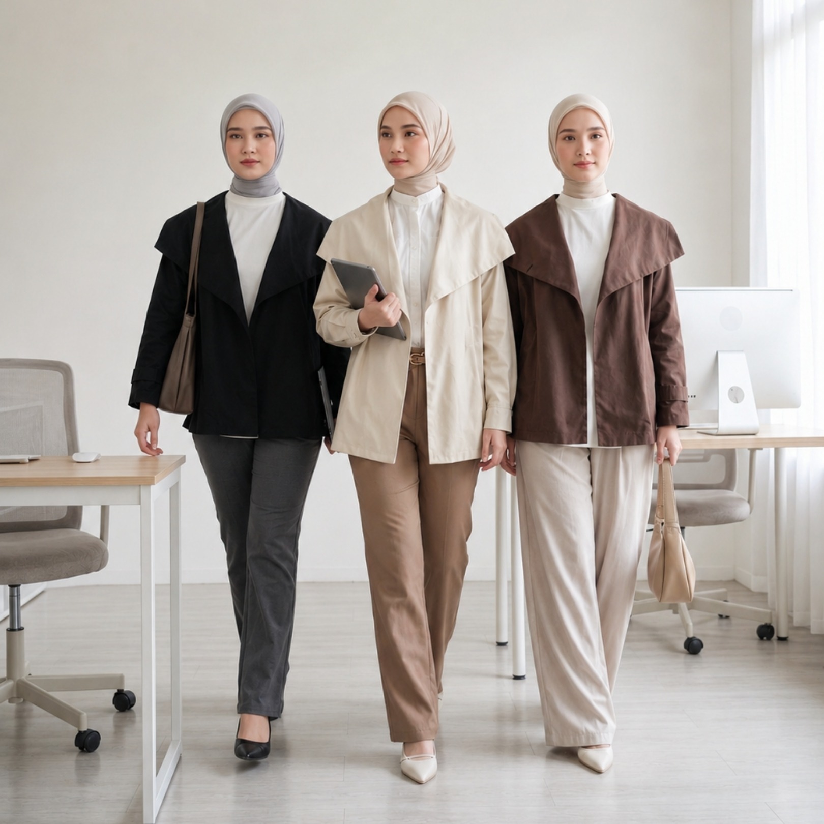 Zoya Oversized Draped Z01 Officewear - Jacket Outwear - Bahan Maharani