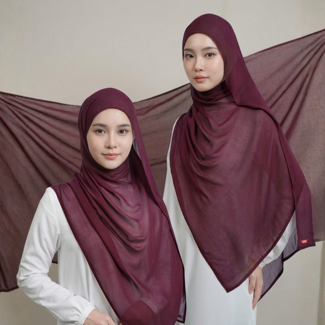 Zoya Pashmina Arumi - Hijab Pashmina Polos - Bahan Voal Viscose