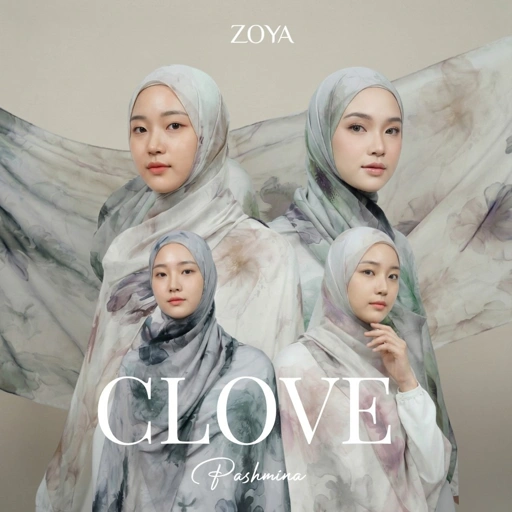 Zoya Pashmina Clove - Hijab Pashmina Motif - Bahan Voal Viscose