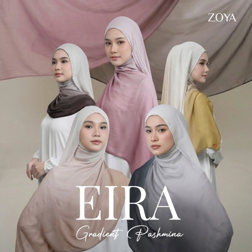 Zoya Pashmina Gradient Eira - Hijab Pashmina Gradasi - Bahan Voal Viscose
