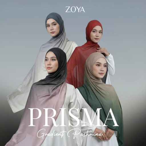 Zoya Pashmina Gradient Prisma - Hijab Pashmina Gradasi - Bahan Voal Viscose