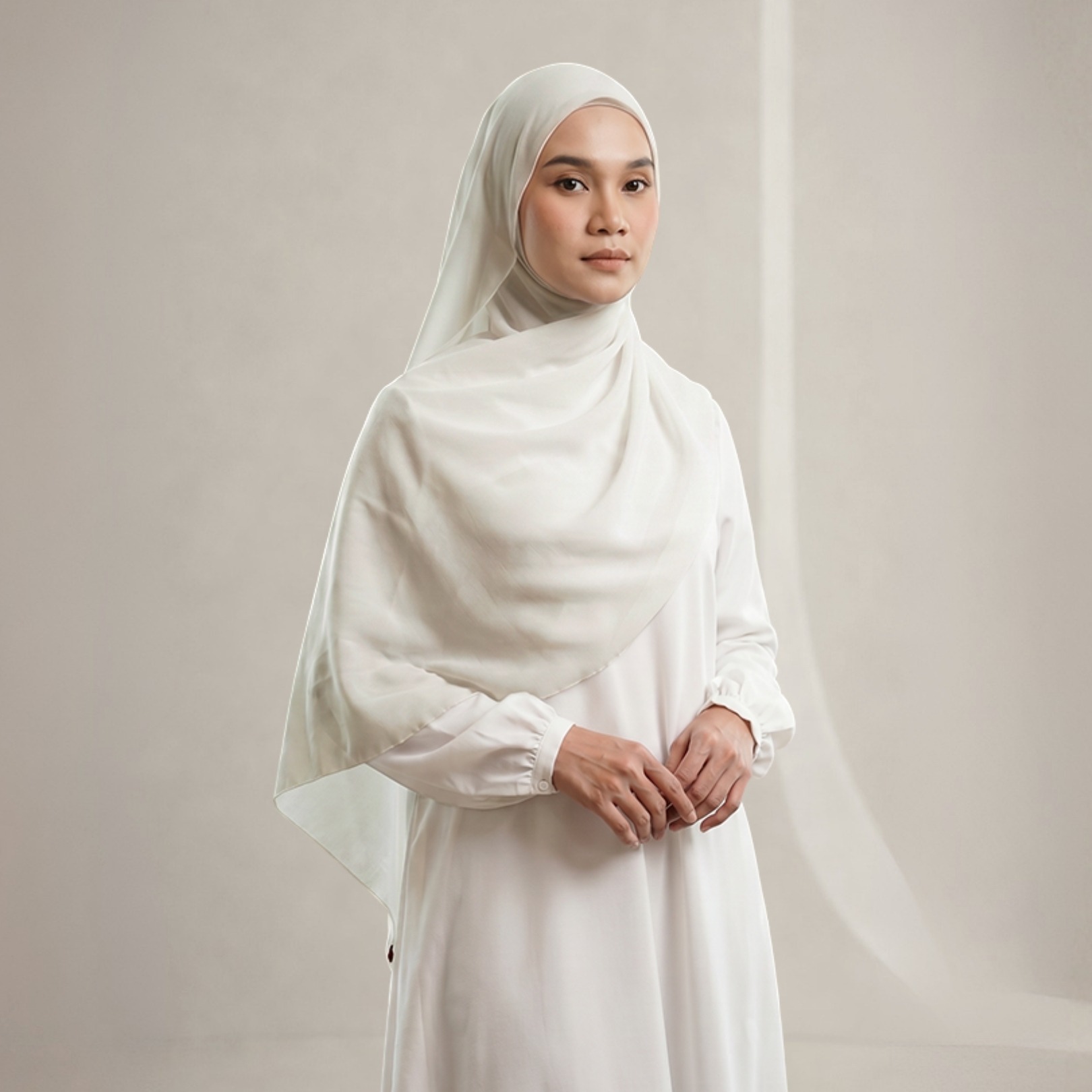 Zoya Pashmina Kyna - Hijab Pashmina Polos - Bahan Viscose Spandex