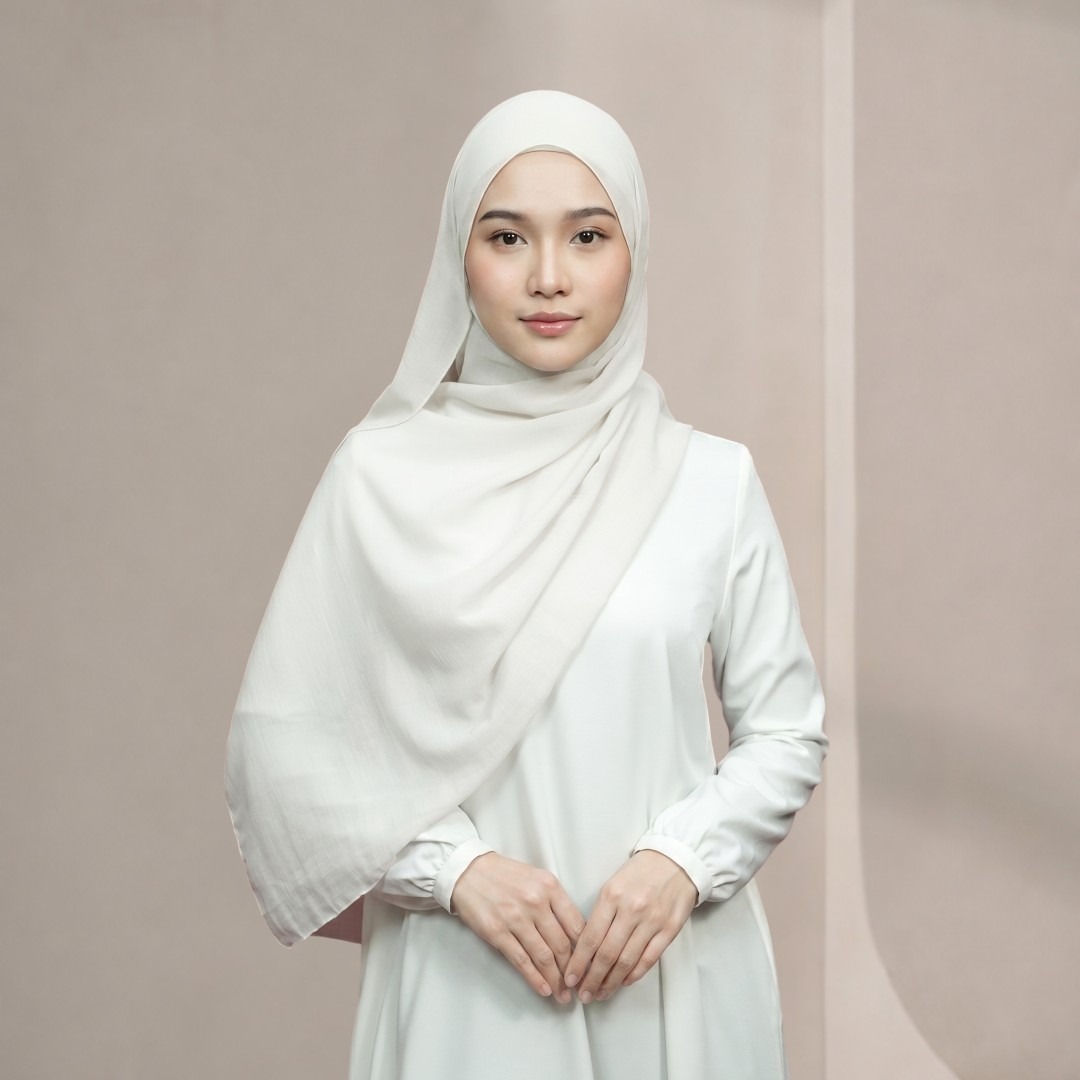 Zoya Pashmina Kyna - Hijab Pashmina Polos - Bahan Viscose Spandex