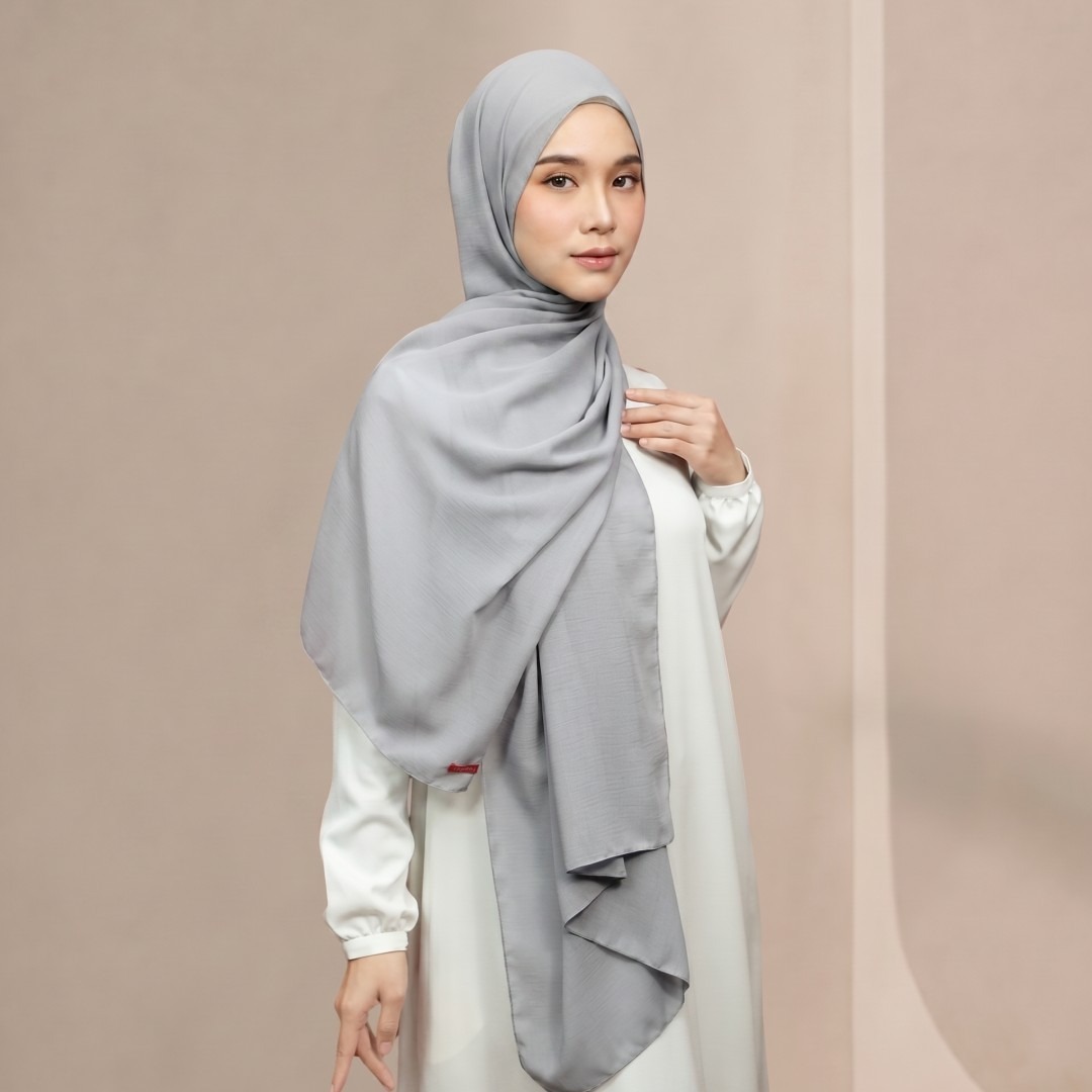Zoya Pashmina Kyna - Hijab Pashmina Polos - Bahan Viscose Spandex