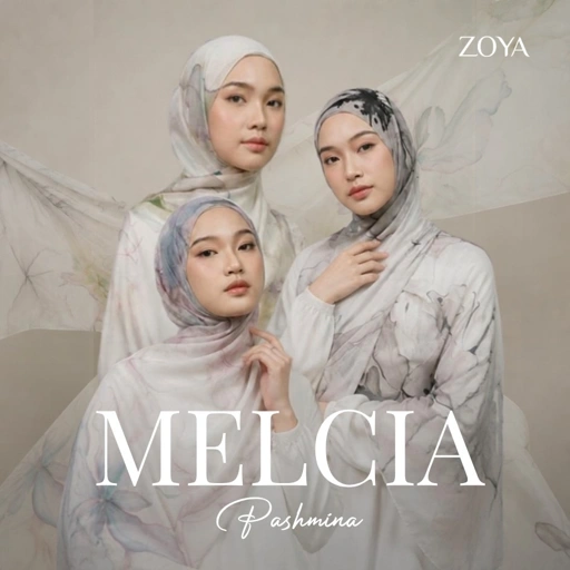 Zoya Pashmina Melcia - Hijab Pashmina Motif - Bahan Voal Viscose