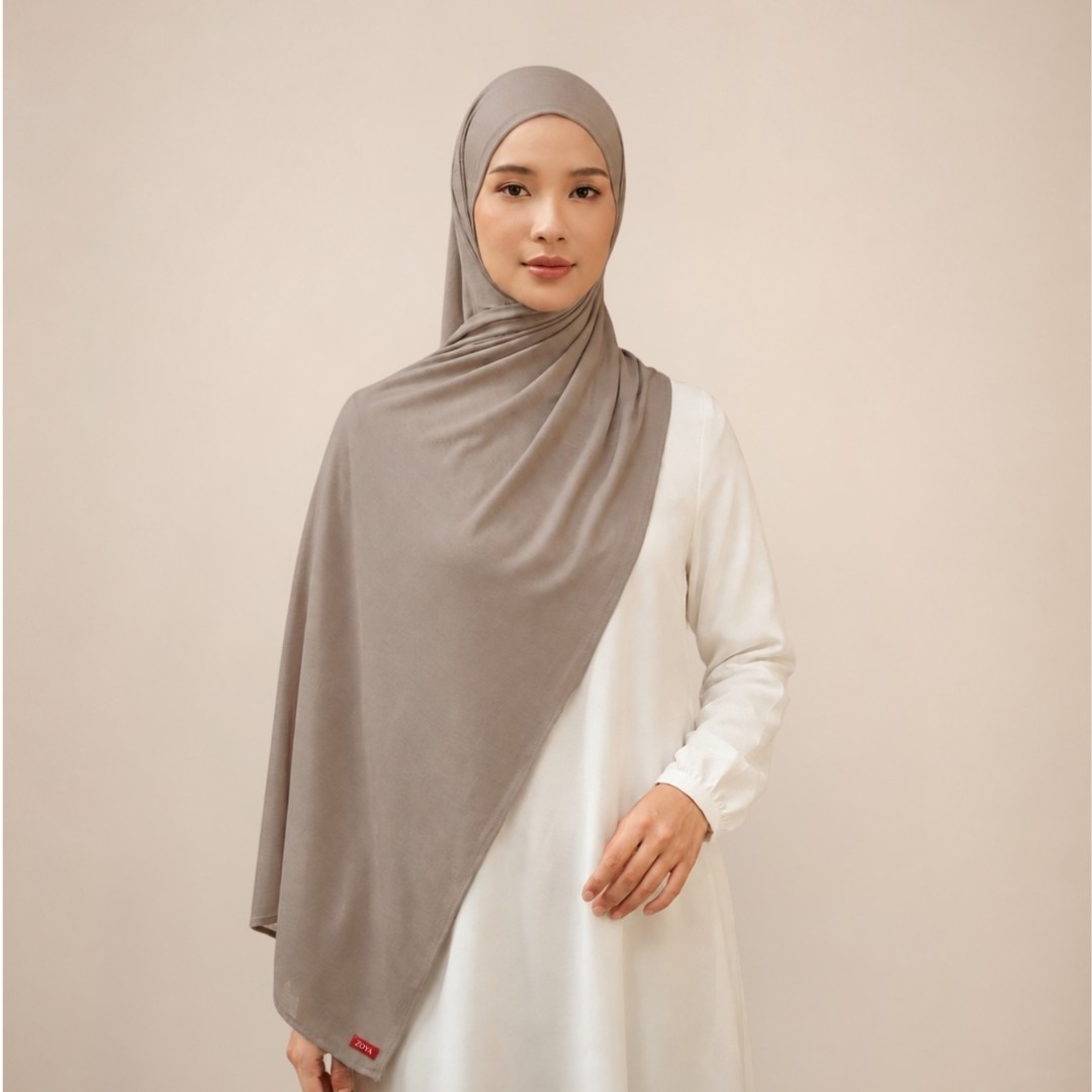 Zoya Pashmina Zahra - Hijab Pashmina Polos - Bahan Airflow Premium
