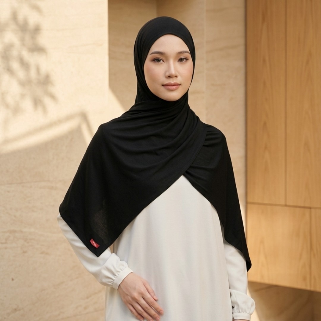 Zoya Pashmina Zivia - Hijab Pashmina Polos - Bahan Viscose Spandex