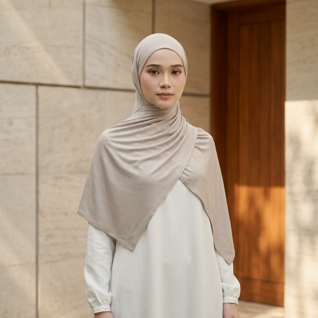 Zoya Pashmina Zivia - Hijab Pashmina Polos - Bahan Viscose Spandex