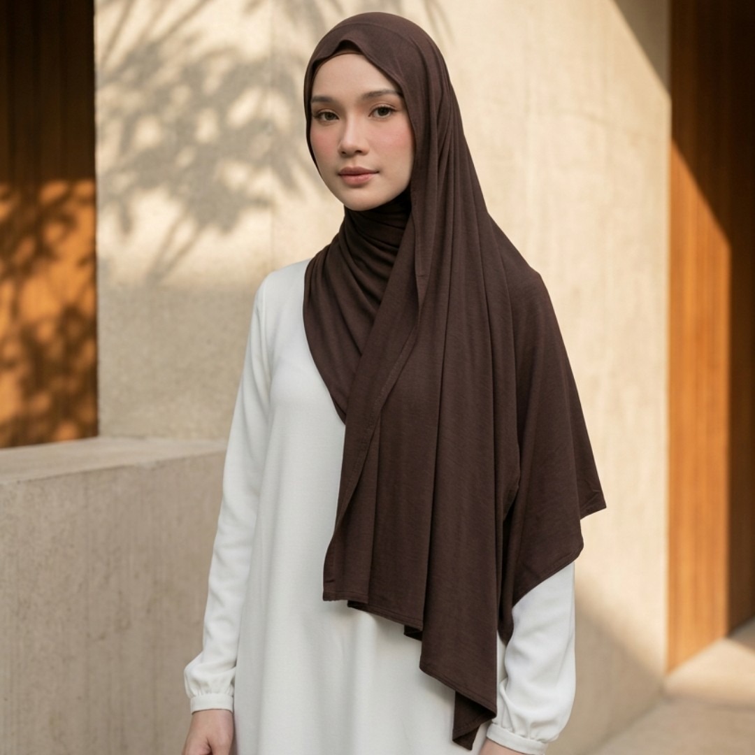 Zoya Pashmina Zivia - Hijab Pashmina Polos - Bahan Viscose Spandex