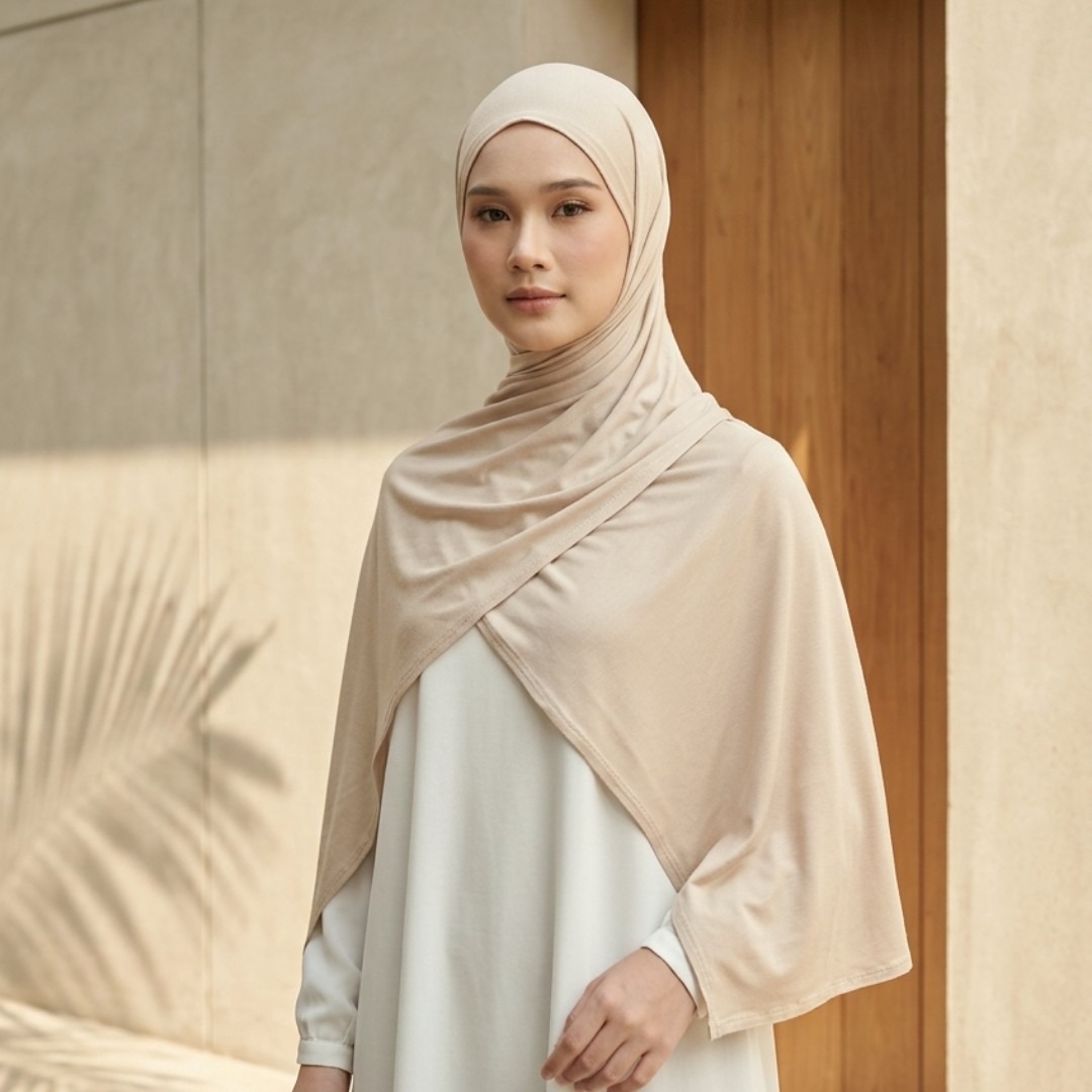 Zoya Pashmina Zivia - Hijab Pashmina Polos - Bahan Viscose Spandex