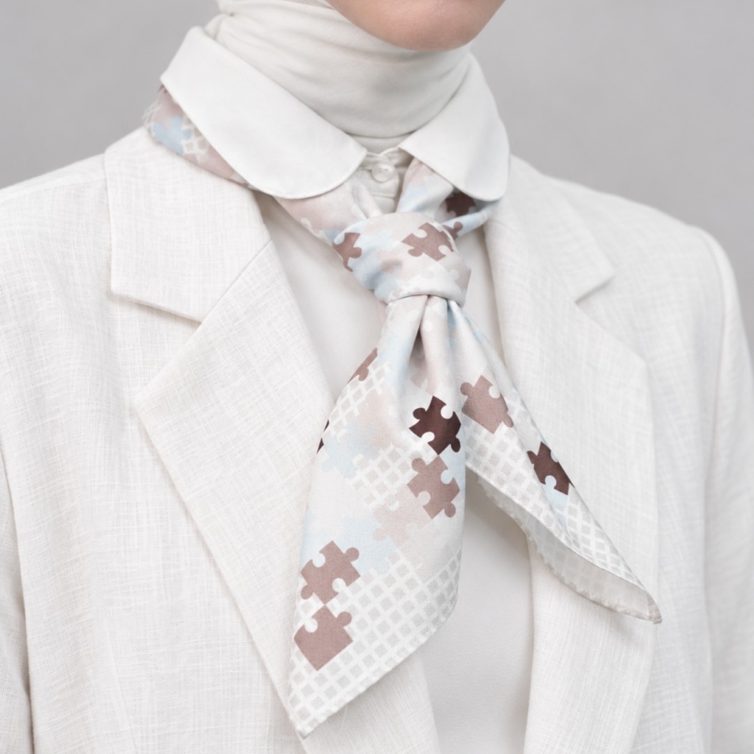 Zoya - Puzzle Grid Syal Scarf Motif Premium