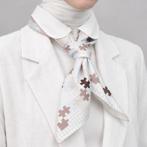 Zoya - Puzzle Grid Syal Scarf Motif Premium