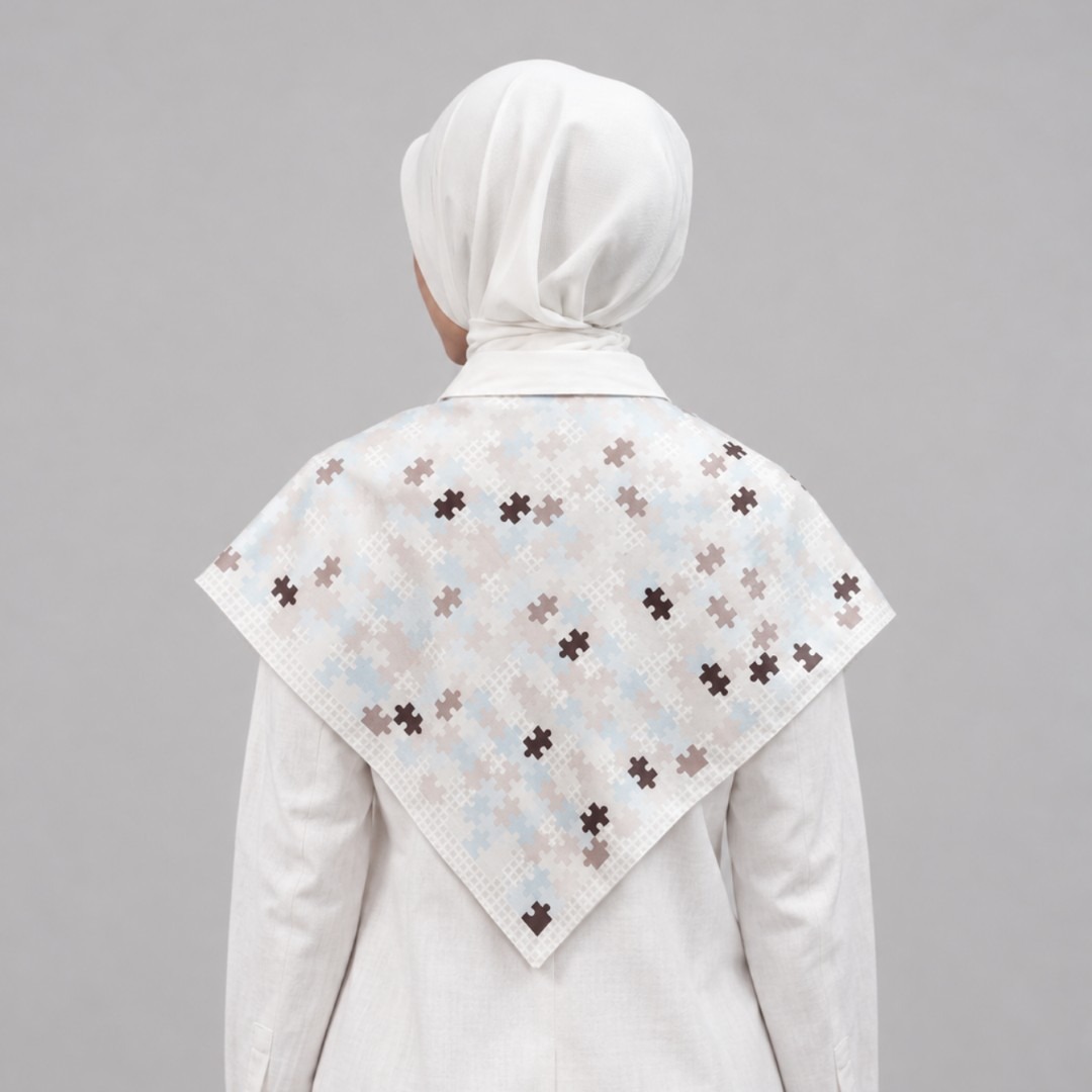Zoya - Puzzle Grid Syal Scarf Motif Premium