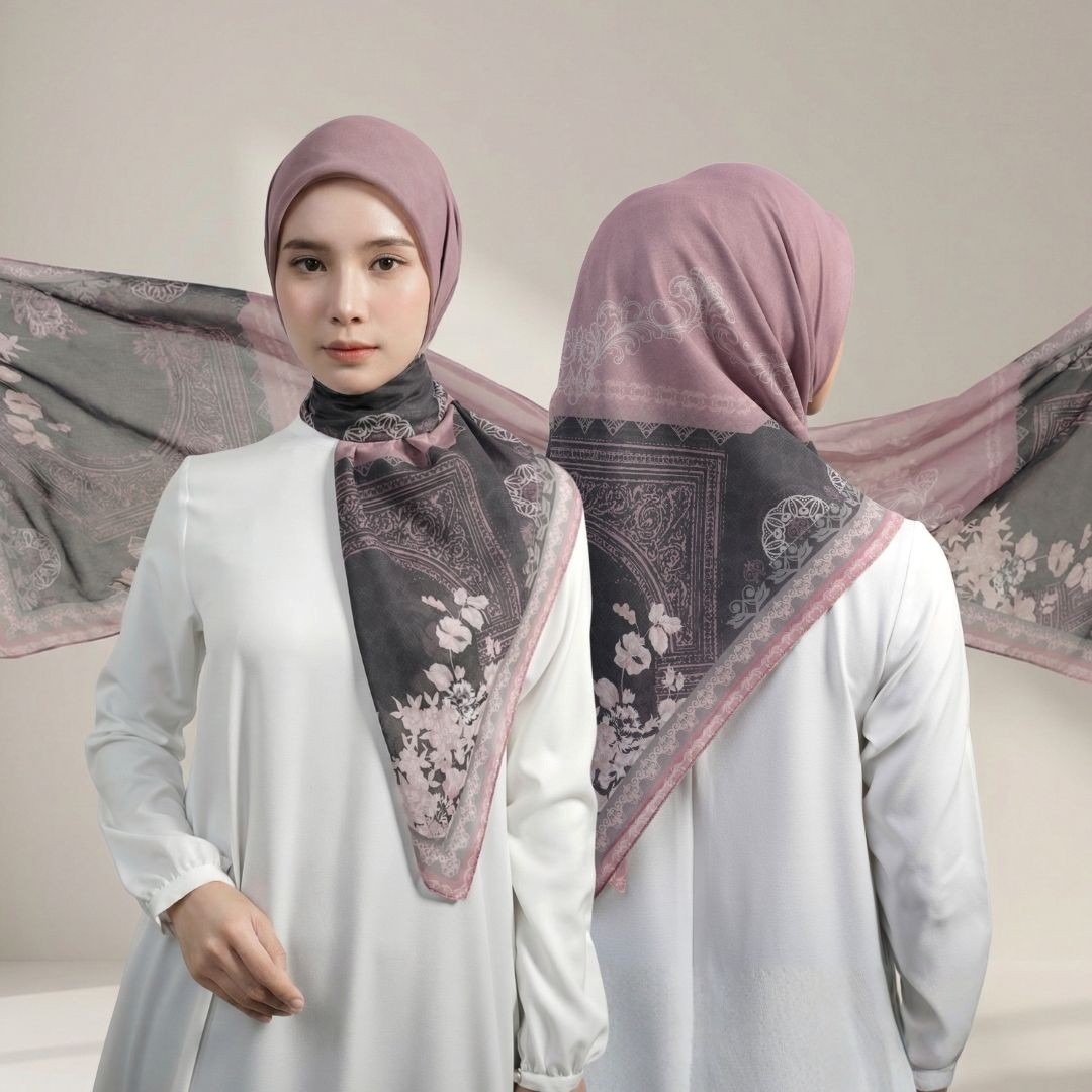 Zoya - Rahza Print Scarf - Kerudung Hijab Segi Empat Motif Premium - Box