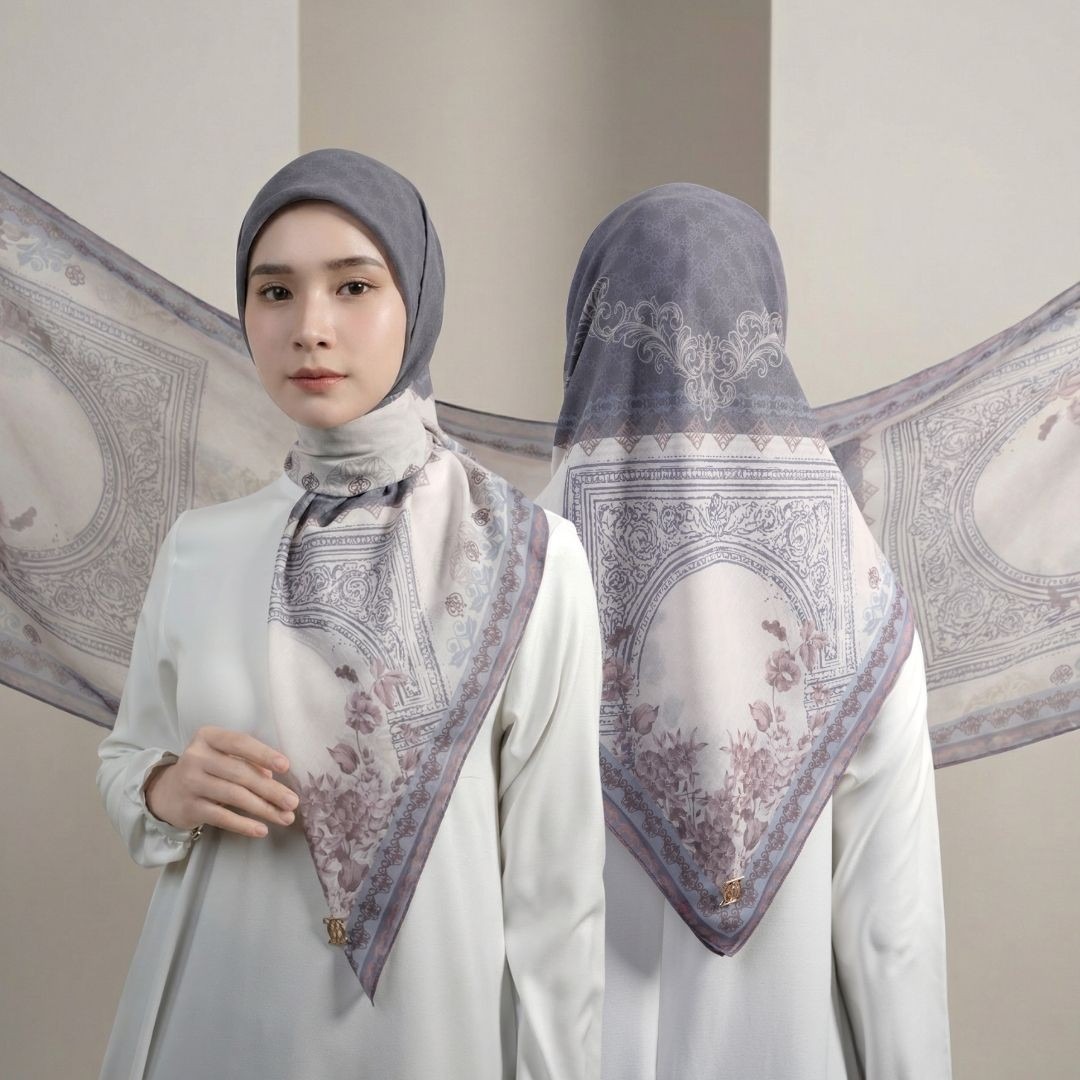 Zoya - Rahza Print Scarf - Kerudung Hijab Segi Empat Motif Premium - Box