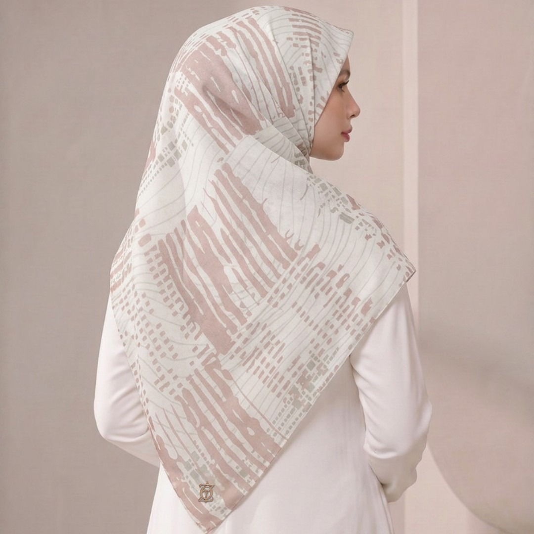 Zoya - Rhea Phase Scarf - Kerudung Hijab Segiempat Motif - Pouch Ziplock