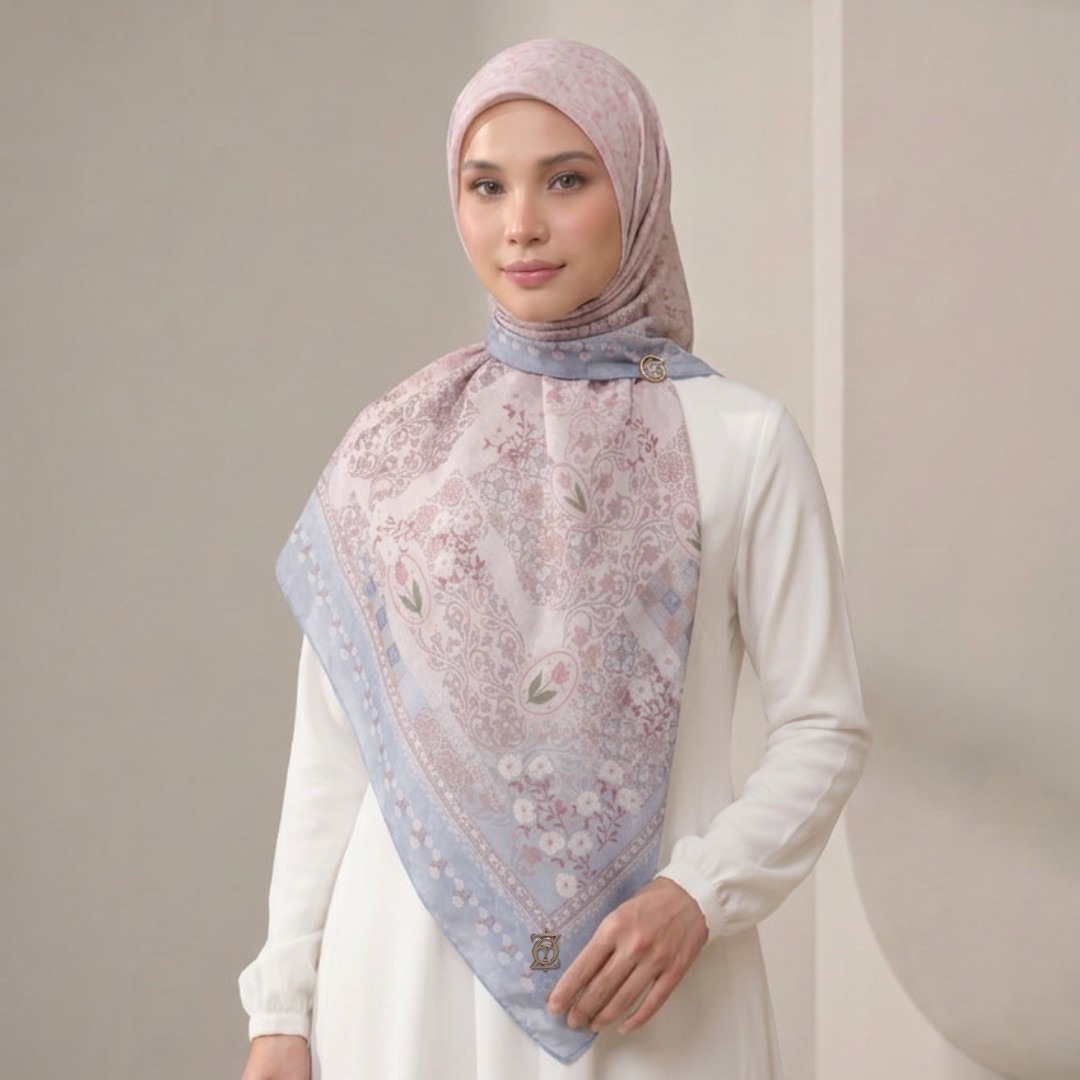 Zoya - Rivella Print Scarf - Kerudung Hijab Segiempat Motif Premium - Box
