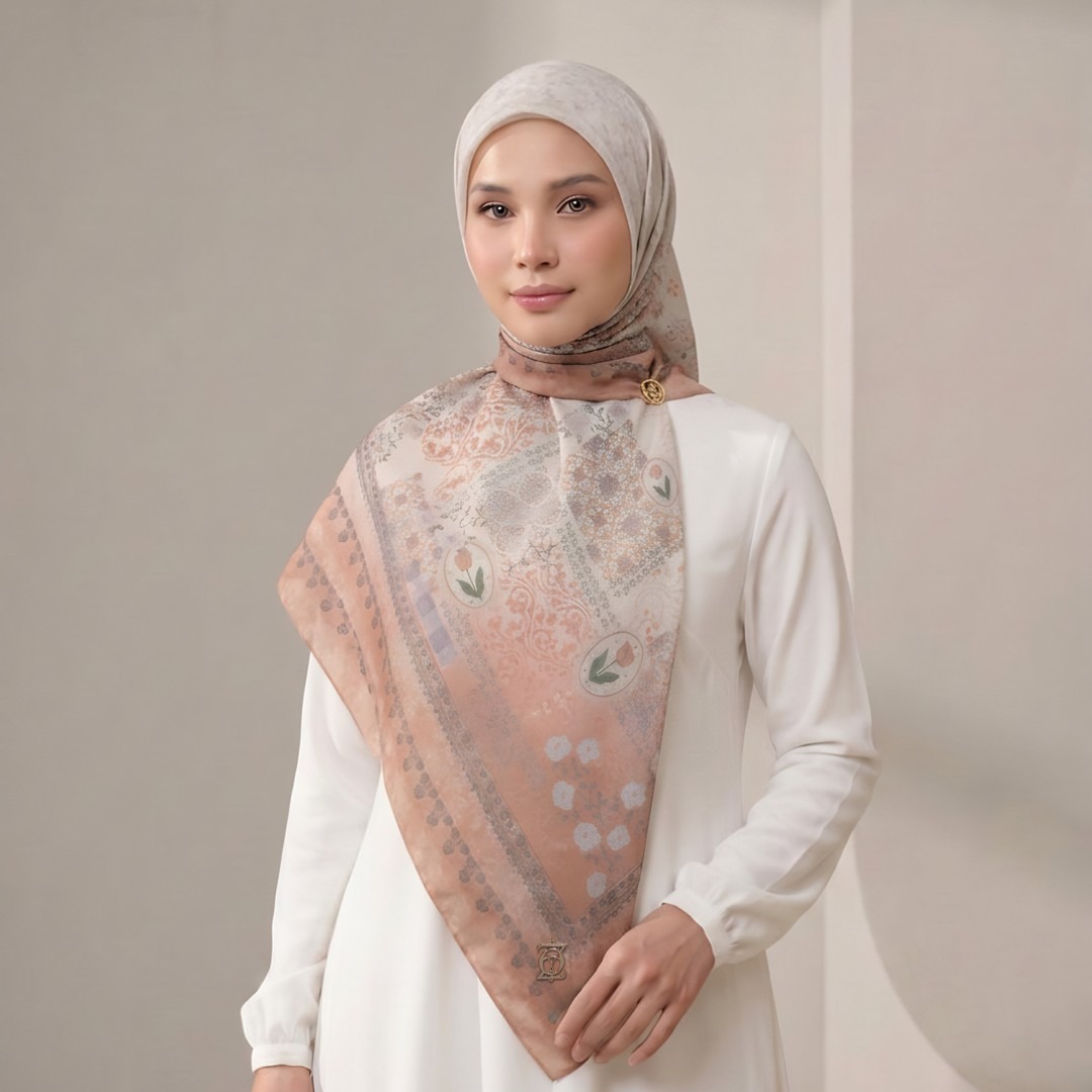 Zoya - Rivella Print Scarf - Kerudung Hijab Segiempat Motif Premium - Box