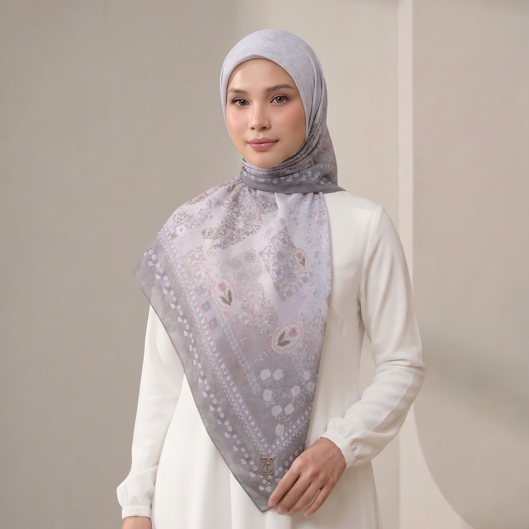 Zoya - Rivella Print Scarf - Kerudung Hijab Segiempat Motif Premium - Box