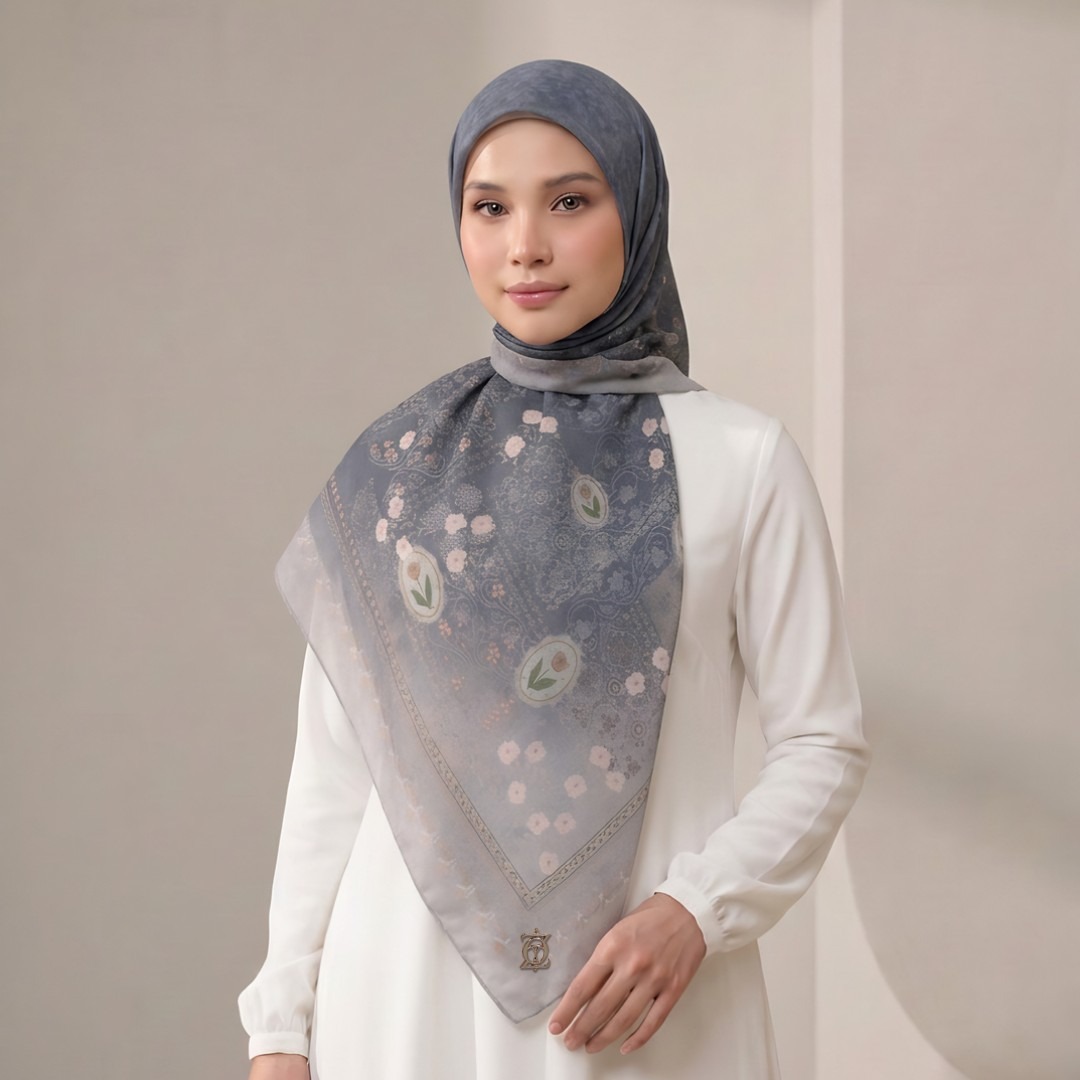 Zoya - Rivella Print Scarf - Kerudung Hijab Segiempat Motif Premium - Box