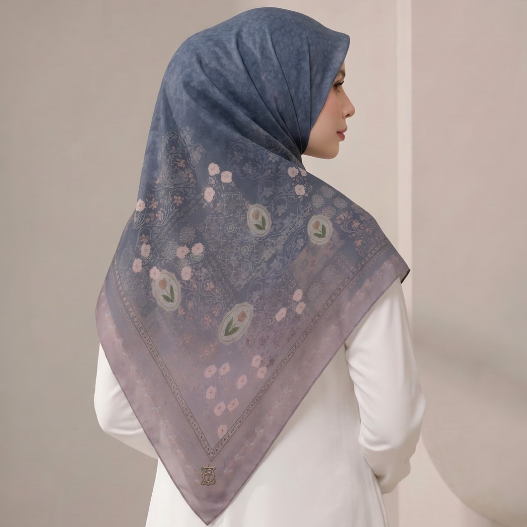 Zoya - Rivella Print Scarf - Kerudung Hijab Segiempat Motif Premium - Box