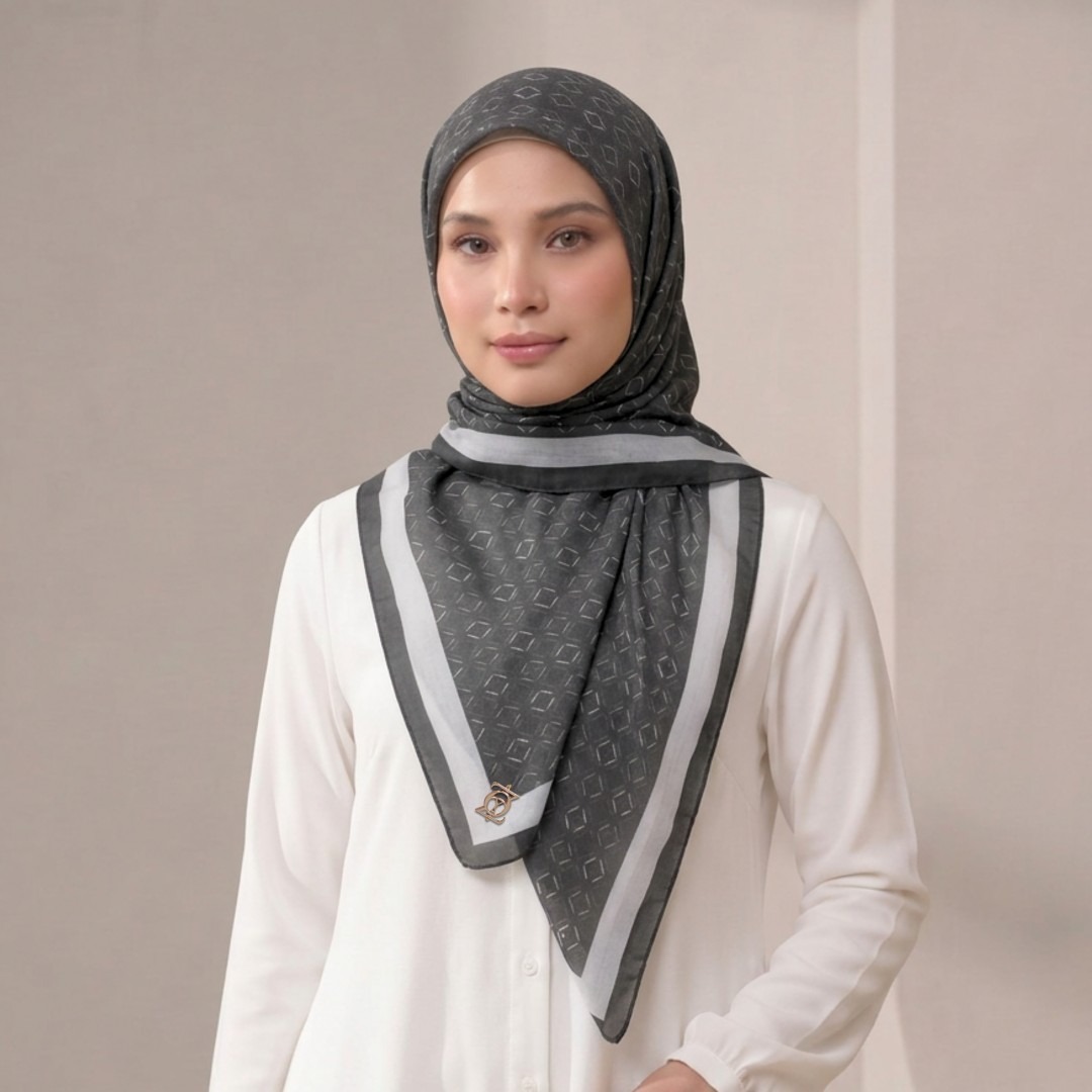 Zoya - Sabine Weave Scarf - Kerudung Hijab Segi Empat Motif Premium - Box