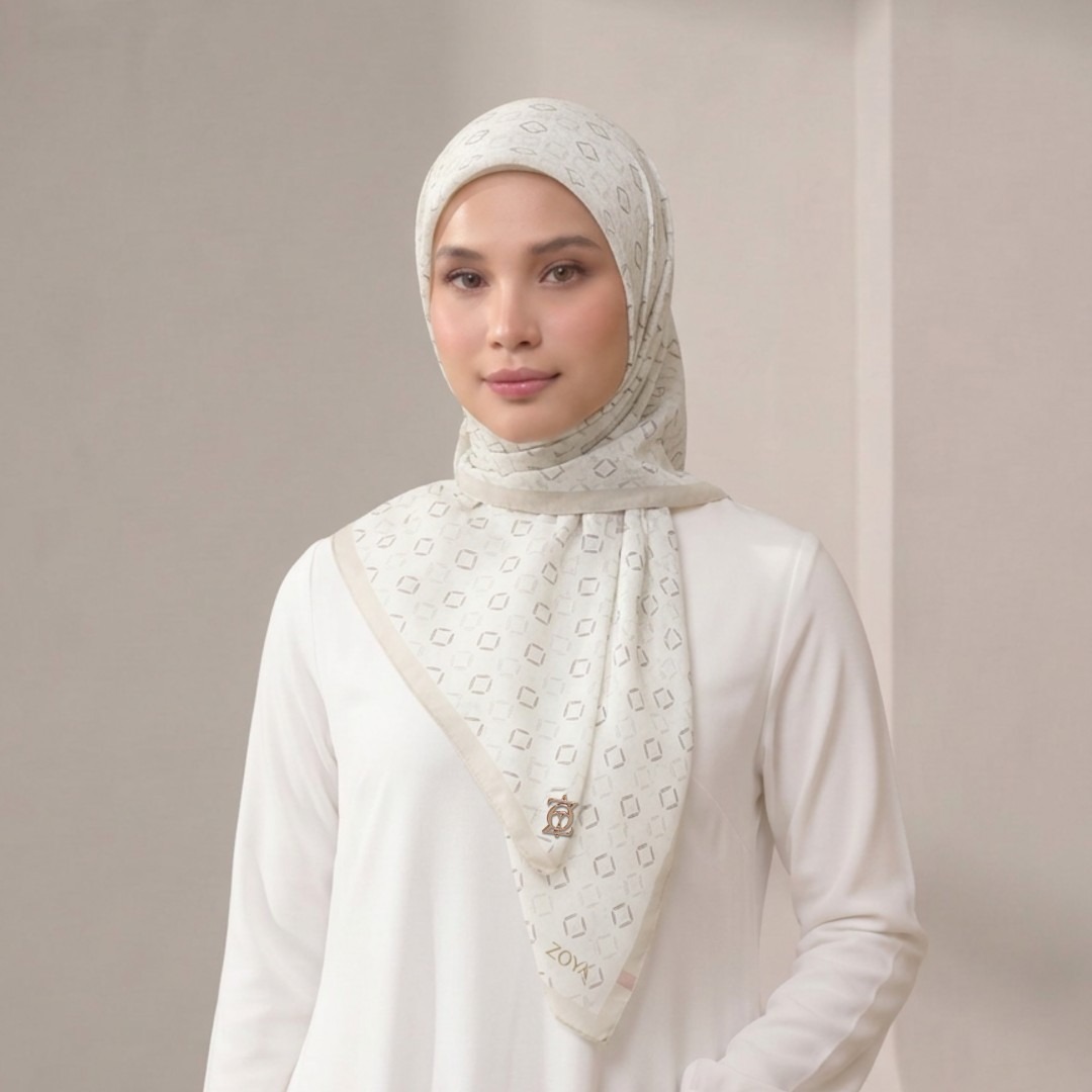 Zoya - Sabine Weave Scarf - Kerudung Hijab Segi Empat Motif Premium - Box