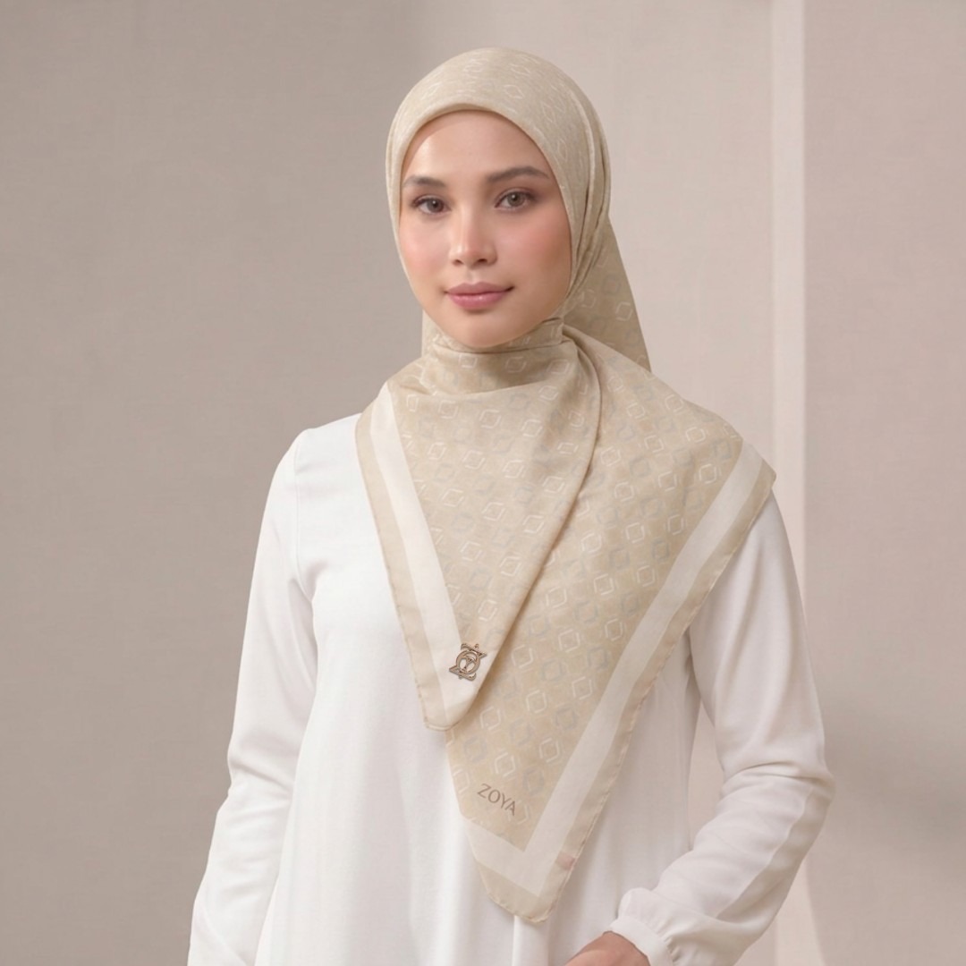 Zoya - Sabine Weave Scarf - Kerudung Hijab Segi Empat Motif Premium - Box
