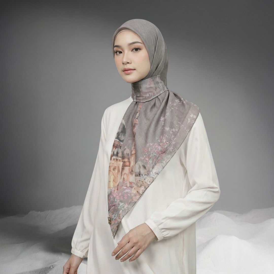Zoya - Saffa Print Scarf - Kerudung Hijab Segi Empat Motif Premium - Box