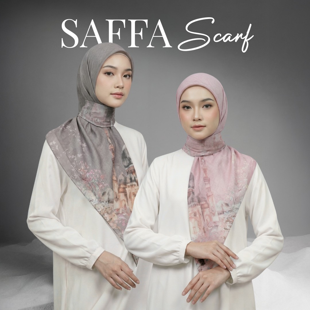Zoya - Saffa Print Scarf - Kerudung Hijab Segi Empat Motif Premium - Box