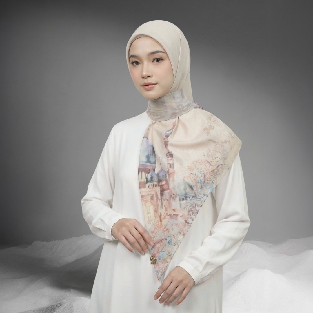 Zoya - Saffa Print Scarf - Kerudung Hijab Segi Empat Motif Premium - Box
