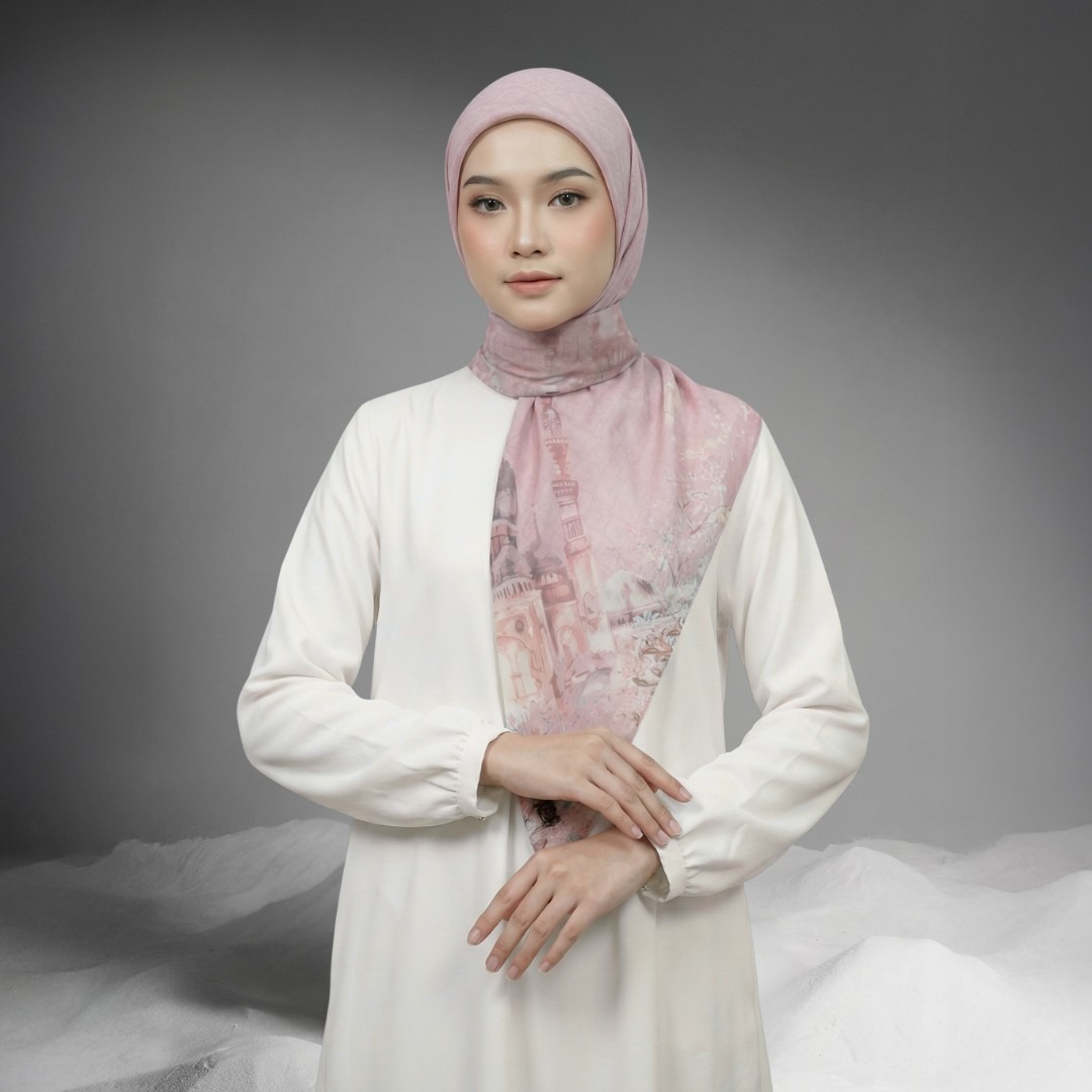 Zoya - Saffa Print Scarf - Kerudung Hijab Segi Empat Motif Premium - Box