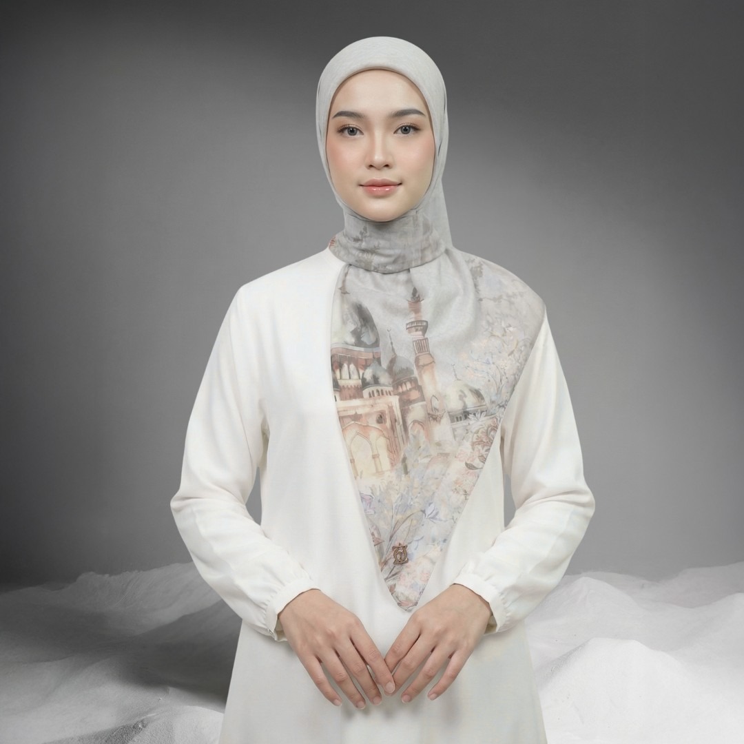 Zoya - Saffa Print Scarf - Kerudung Hijab Segi Empat Motif Premium - Box