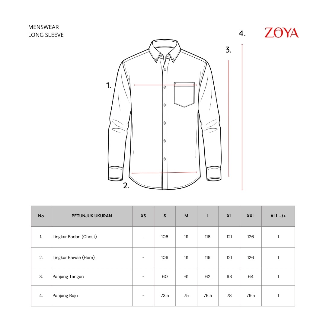 Waiz Menswear - Baju Koko Pria Lengan Panjang - Bahan Int Rami