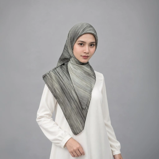 Zoya - Smudge Rug Print Scarf - Kerudung Hijab Segiempat Motif - Bahan Voal